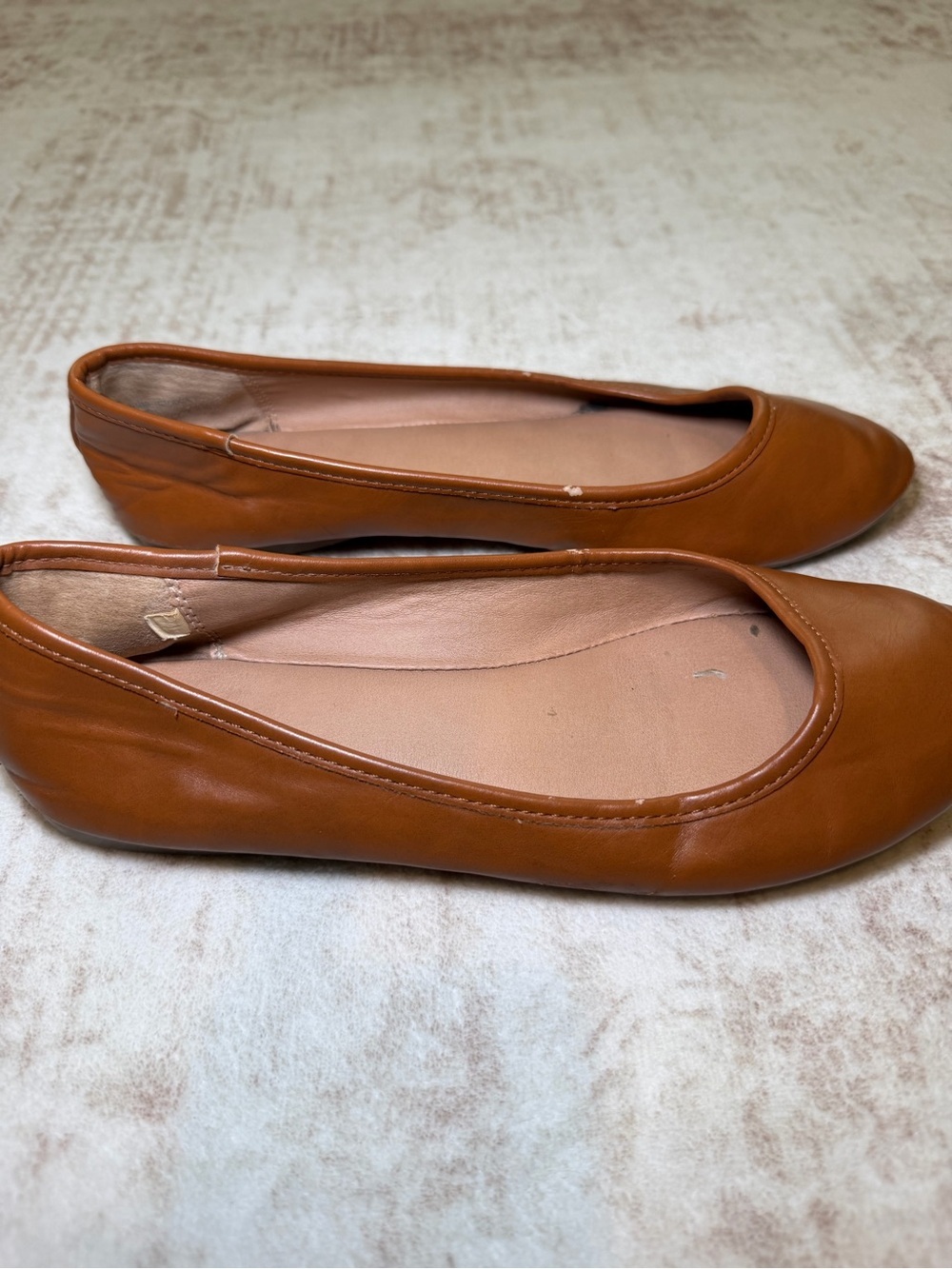 Universal Thread Tan Leather Ballet Flats Women’s 8.5W - Picture 5 of 7